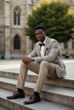 Beige Windowpane Sports Jacket