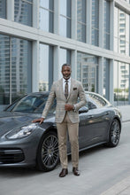 Beige Windowpane Sports Jacket