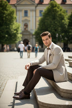 Beige Houndstooth Sports Jacket