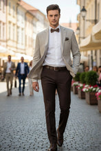 Beige Houndstooth Sports Jacket