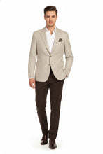 Beige Houndstooth Sports Jacket