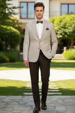 Beige Houndstooth Sports Jacket