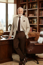 Beige Houndstooth Sports Jacket