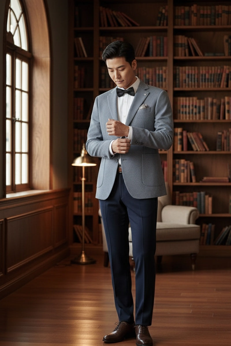 Blue Houndstooth Sports Jacket