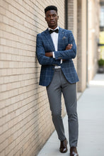Blue Windowpane Sports Jacket