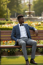 Blue Windowpane Sports Jacket