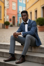 Blue Windowpane Sports Jacket