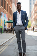Blue Windowpane Sports Jacket