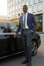 Blue Windowpane Sports Jacket