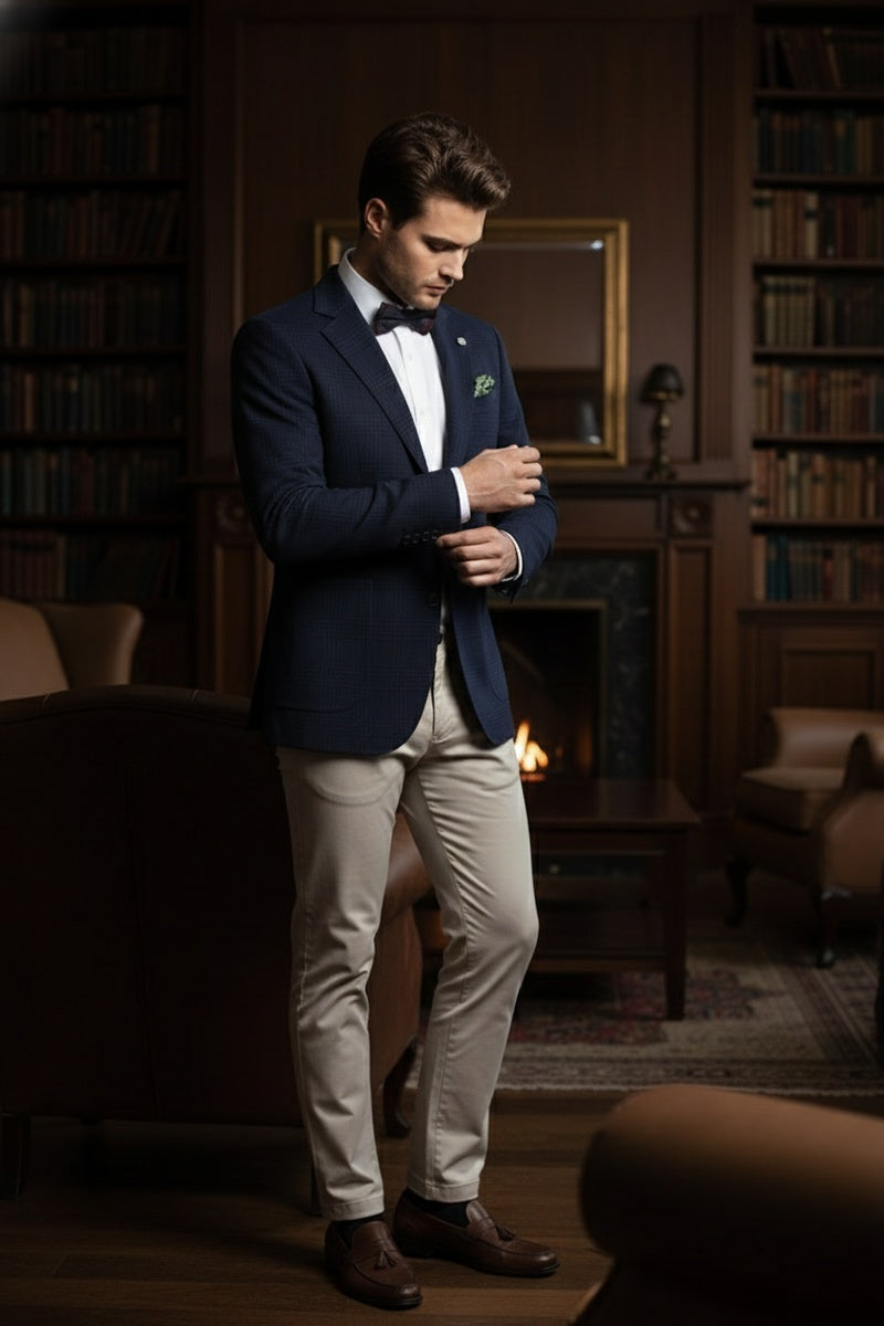 Pellagio Royal Blue Windowpane Sports Jacket