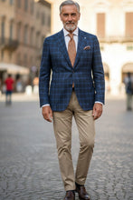 Pellagio Royal Blue Windowpane Sports Jacket