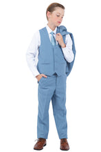 "Noah" Perry Ellis Kids Dusty Blue Suit (5-Piece Set)