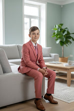 Perry Ellis "Noah" Perry Ellis Kids Coral Mauve Suit (5-Piece Set)