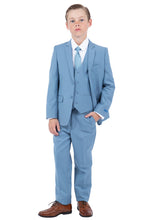 Perry Ellis "Noah" Perry Ellis Kids Dusty Blue Suit (5-Piece Set)