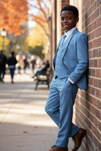 Perry Ellis "Noah" Perry Ellis Kids Dusty Blue Suit (5-Piece Set)