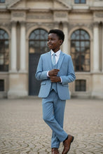 Perry Ellis "Noah" Perry Ellis Kids Dusty Blue Suit (5-Piece Set)