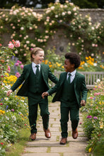 "Noah" Perry Ellis Kids Green Suit (5-Piece Set)