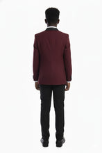 "Trent" Perry Ellis Kids Burgundy 5-Piece Tuxedo