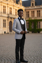 Perry Ellis "Trent" Perry Ellis Kids Light Grey 5-Piece Tuxedo