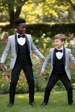 Perry Ellis "Trent" Perry Ellis Kids Light Grey 5-Piece Tuxedo