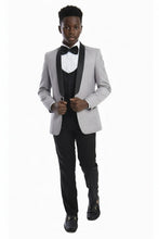 Perry Ellis "Trent" Perry Ellis Kids Light Grey 5-Piece Tuxedo