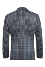 Grey & Blue Windowpane Sports Jacket