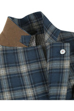 Navy & Brown Windowpane Sports Jacket