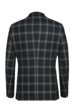 Navy & Brown Windowpane Sports Jacket