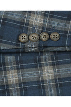 Navy & Brown Windowpane Sports Jacket