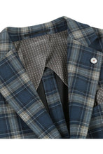 Navy & Brown Windowpane Sports Jacket