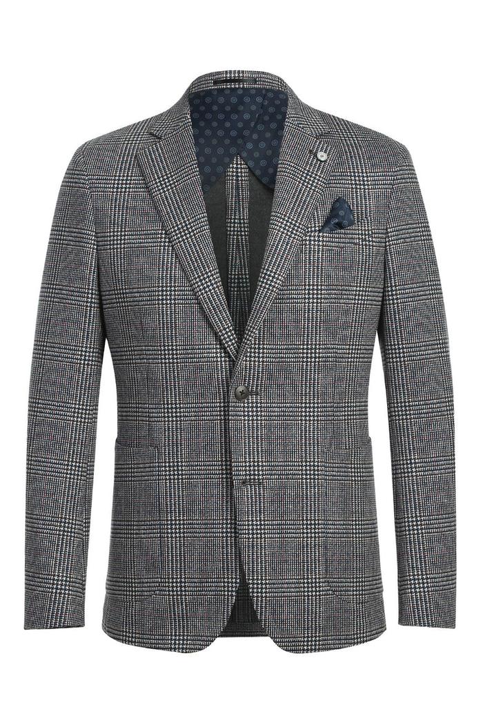 Light Grey Windowpane Sports Jacket