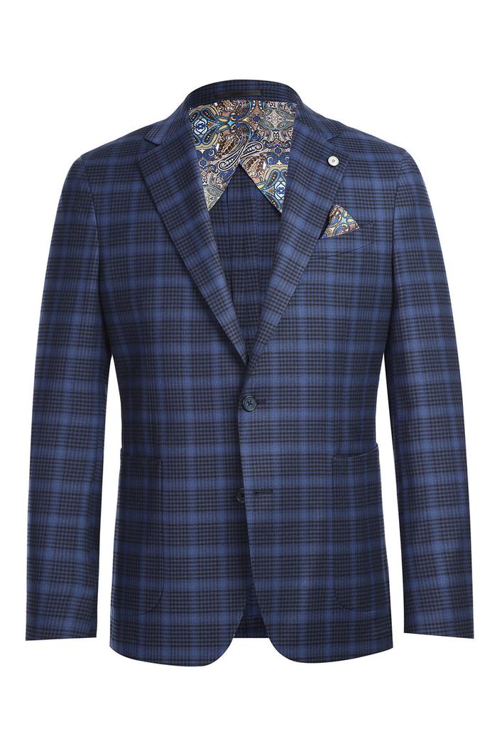 Royal Blue Windowpane Sports Jacket