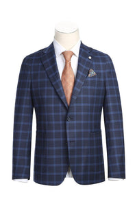 Royal Blue Windowpane Sports Jacket