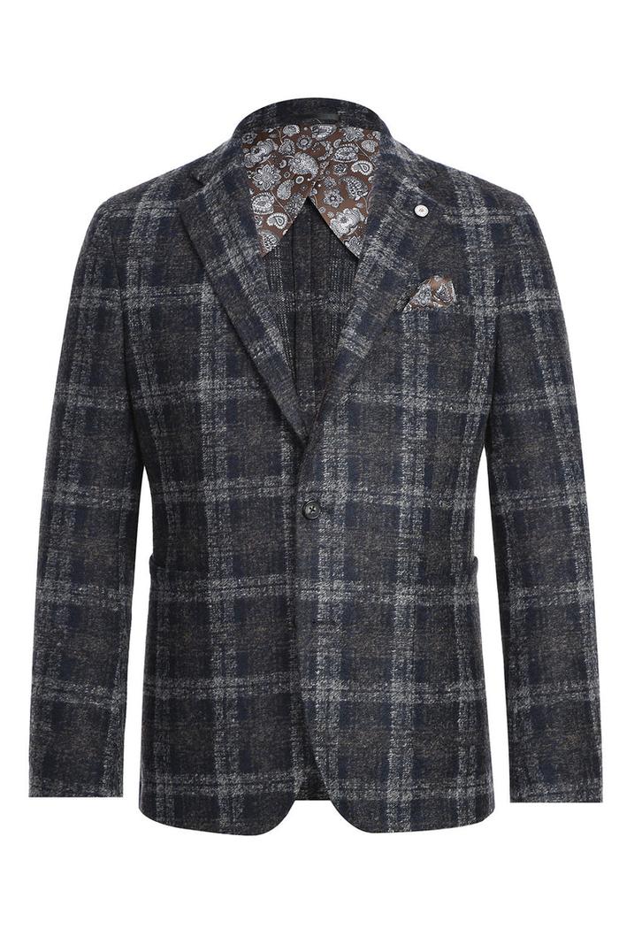 Grey Windowpane Sports Jacket
