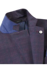 Grey & Blue Windowpane Sports Jacket