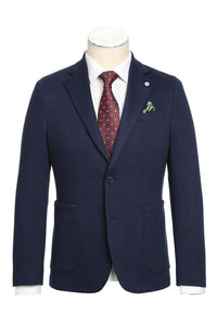 Royal Blue Windowpane Sports Jacket