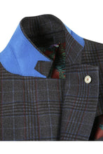 Blue & Black Windowpane Sports Jacket