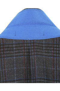 Blue & Black Windowpane Sports Jacket