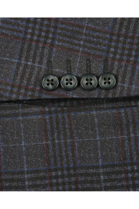 Blue & Black Windowpane Sports Jacket