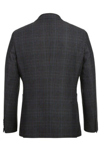 Blue & Black Windowpane Sports Jacket