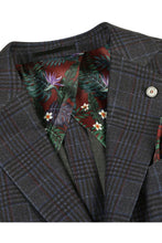 Blue & Black Windowpane Sports Jacket