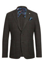 Dark Brown Windowpane Sports Jacket