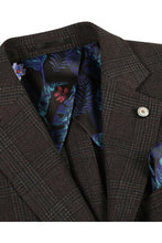 Dark Brown Windowpane Sports Jacket