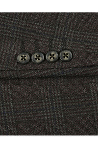 Dark Brown Windowpane Sports Jacket