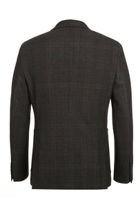 Dark Brown Windowpane Sports Jacket