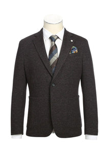 Dark Grey Textured Sports Jacket