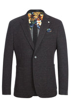 Dark Grey Textured Sports Jacket