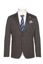 Dark Brown Windowpane Sports Jacket