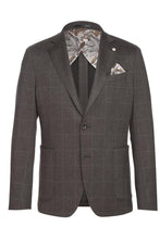 Dark Brown Windowpane Sports Jacket