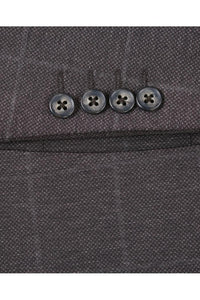 Dark Brown Windowpane Sports Jacket